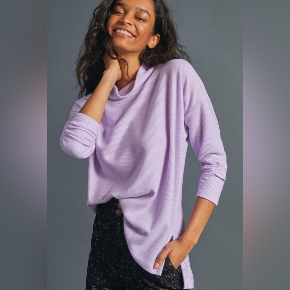 By Anthropologie Lavander Theresa Tunic sweater/top M